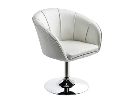Armchair, Bronx, swivel, white